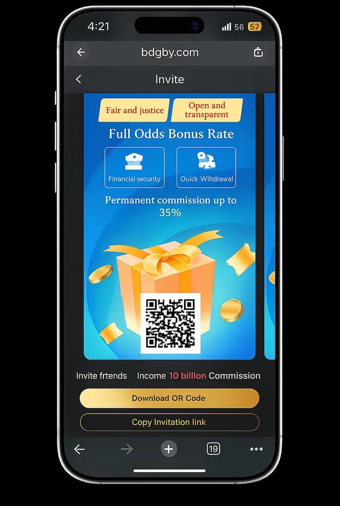 6 Club shareable invite poster with a scannable QR code and commission rate