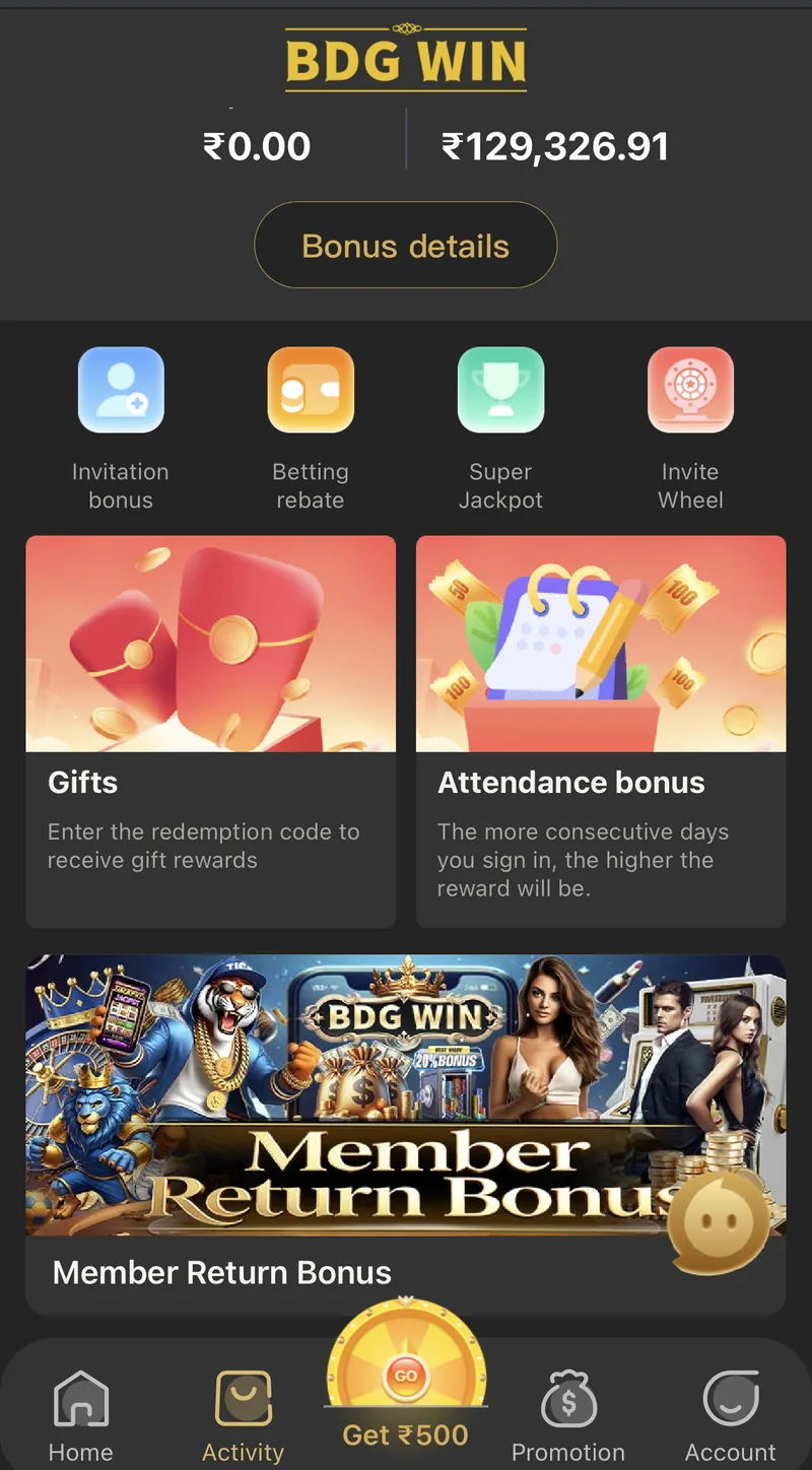 6 Club promotions and activity hub listing invitation bonus, betting rebate, super jackpot and attendance bonus