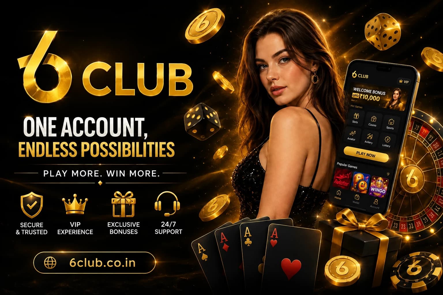 6 Club — one account, endless possibilities. Play more, win more.